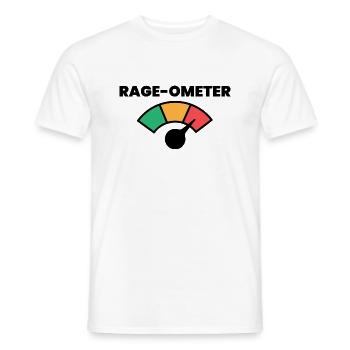 Rage-ometer - Men's T-Shirt - white - Front - AI Model Male 178 dark (178cm)