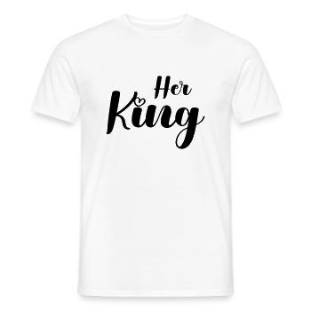 her king - Männer T-Shirt - Weiß - Vorne - AI Model Male 178 dark (178cm)