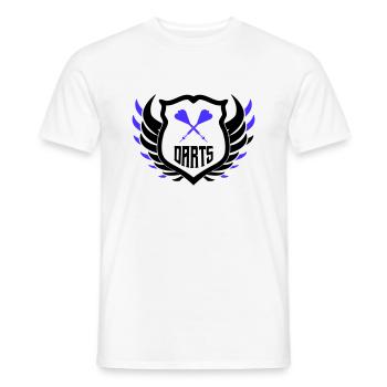 darts crest - Männer T-Shirt - Weiß - Vorne - AI Model Male 178 dark (178cm)
