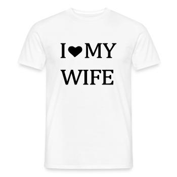 J'aime ma femme. - T-shirt homme - blanc - Devant - AI Model Male 178 dark (178cm)