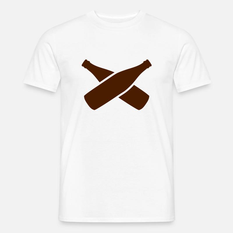 Bierflaschen - Männer T-Shirt - Weiß