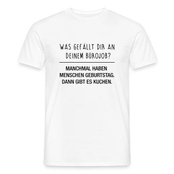 Bürojob - Männer T-Shirt - Weiß - Vorne - AI Model Male 178 dark (178cm)