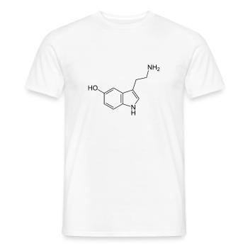 Serotonin - Männer T-Shirt - Weiß - Vorne - AI Model Male 178 dark (178cm)