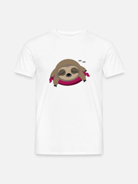 Faultier - Männer T-Shirt - Weiß