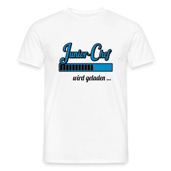 Chef junior Chargement en cours ... (grossesse) - T-shirt homme - blanc - Devant - AI Model Male 178 dark (178cm)