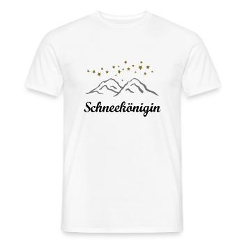 Reine des neiges Sports d'hiver Ski Alpin - T-shirt homme - blanc - Devant - AI Model Male 178 dark (178cm)