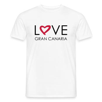 love cran canaria - Men's T-Shirt - white - Front - AI Model Male 178 dark (178cm)