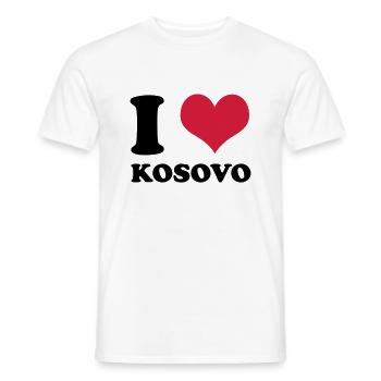 i love kosovo - Männer T-Shirt - Weiß - Vorne - AI Model Male 178 dark (178cm)