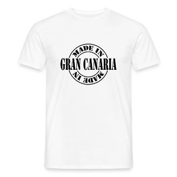 made in gran canaria m1k2 - Men's T-Shirt - white - Front - AI Model Male 178 dark (178cm)