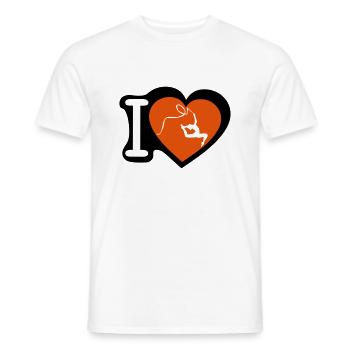 grs love coeur gymnastique - T-shirt homme - blanc - Devant - AI Model Male 178 dark (178cm)
