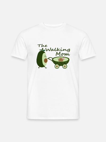 Avocado as a walking mom - Men's T-Shirt - white