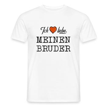 ich liebe meinen Bruder Herz - Männer T-Shirt - Weiß - Vorne - AI Model Male 178 dark (178cm)