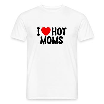 J'aime les mamans chaudes - T-shirt homme - blanc - Devant - AI Model Male 178 dark (178cm)