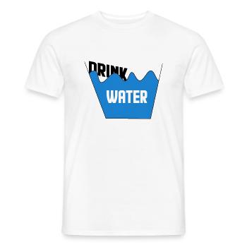 bois de l'eau c'est important - T-shirt homme - blanc - Devant - AI Model Male 178 dark (178cm)