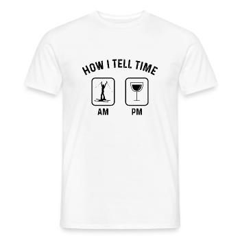 Comment dire l’heure sur PM 1 - - T-shirt homme - blanc - Devant - AI Model Male 178 dark (178cm)