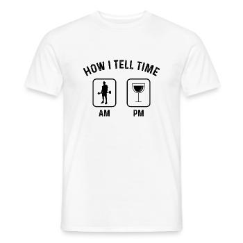 Comment dire l’heure sur PM 1 - - T-shirt homme - blanc - Devant - AI Model Male 178 dark (178cm)