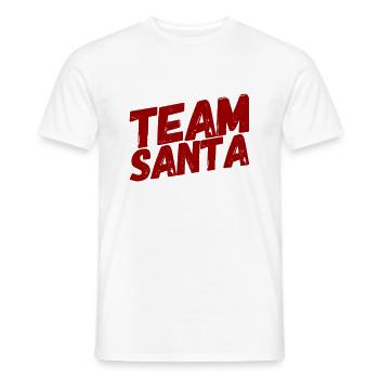 TEAM SANTA +++ Merry Christmas, X-Mas, Christmas - Men's T-Shirt - white - Front - AI Model Male 178 dark (178cm)