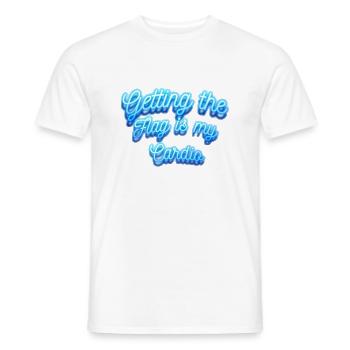 Laser Tag - Getting the Flag Is My Cardio - Men's T-Shirt - white - Front - AI Model Male 178 dark (178cm)