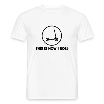 E-Scooter Scooter - Men's T-Shirt - white - Front - AI Model Male 178 dark (178cm)