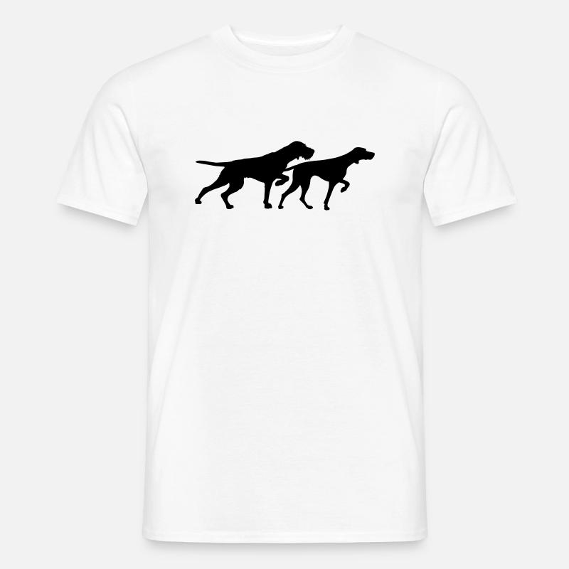 Ungarisch Drahthaar - Ungarisch Kurzhaar - Männer T-Shirt - Weiß