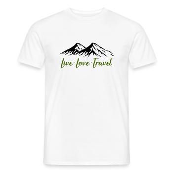Vivre l’amour voyage montagnes - T-shirt homme - blanc - Devant - AI Model Male 178 dark (178cm)
