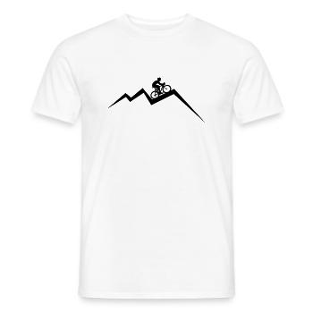 Mountainbike Fahrrad Berg Berge - Männer T-Shirt - Weiß - Vorne - AI Model Male 178 dark (178cm)
