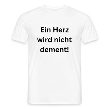 A heart does not become demented - Men's T-Shirt - white - Front - AI Model Male 178 dark (178cm)