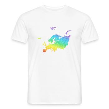 Europa bunt - Männer T-Shirt - Weiß - Vorne - AI Model Male 178 dark (178cm)