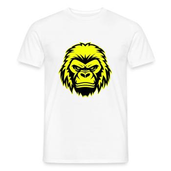 Gorilla Head Portrait Icon - Men's T-Shirt - white - Front - AI Model Male 178 dark (178cm)
