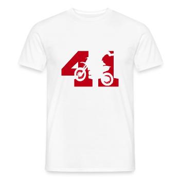 Moto 41 Biker - Männer T-Shirt - Weiß - Vorne - AI Model Male 178 dark (178cm)