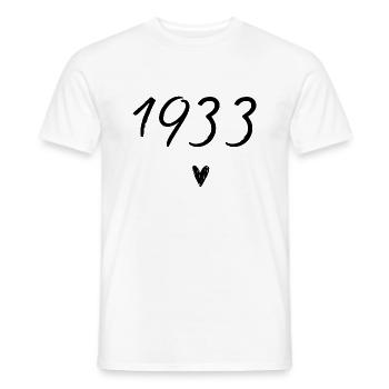 1933 Herzgeburtstag - Männer T-Shirt - Weiß - Vorne - AI Model Male 178 dark (178cm)