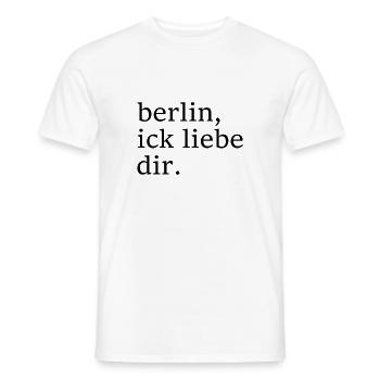 berlin, ick liebe dir. - Dialekt - Mundart - Männer T-Shirt - Weiß - Vorne - AI Model Male 178 dark (178cm)