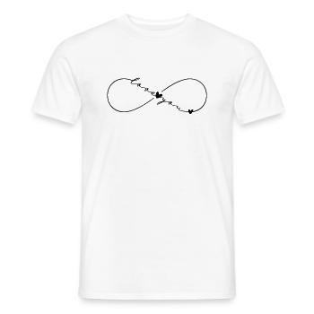 Love You Infinity Symbol - Männer T-Shirt - Weiß - Vorne - AI Model Male 178 dark (178cm)