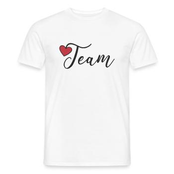 Cœur d’équipe - T-shirt homme - blanc - Devant - AI Model Male 178 dark (178cm)