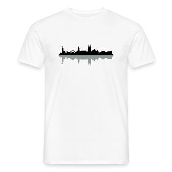 Skyline Bielefeld - Männer T-Shirt - Weiß - Vorne - AI Model Male 178 dark (178cm)