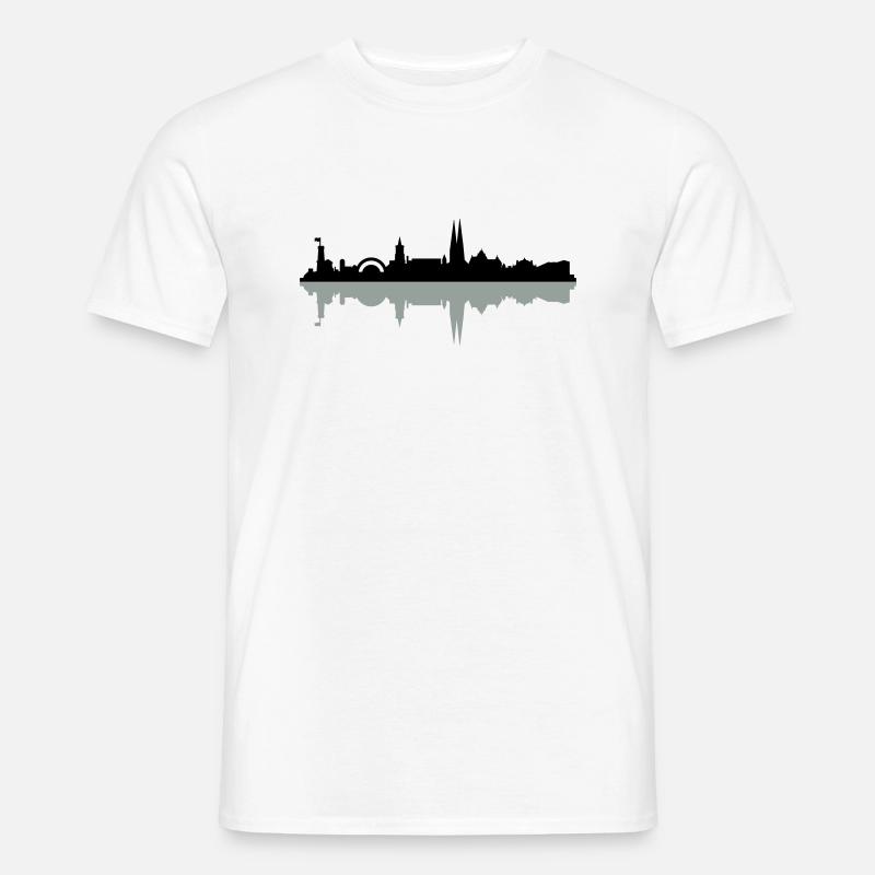 Skyline Bielefeld - Männer T-Shirt - Weiß