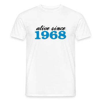 vivant depuis 1968 - T-shirt homme - blanc - Devant - AI Model Male 178 dark (178cm)
