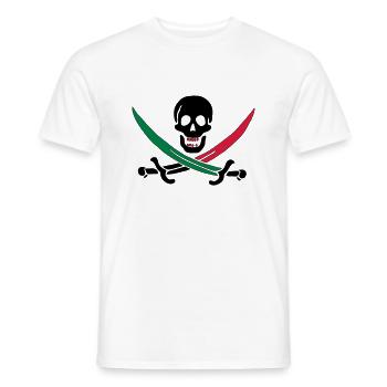 Totenkopf mit bunten Säbeln - Männer T-Shirt - Weiß - Vorne - AI Model Male 178 dark (178cm)