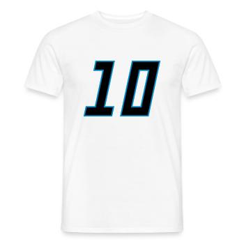 number_10 - Men's T-Shirt - white - Front - AI Model Male 178 dark (178cm)