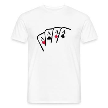 As Design Karten - Männer T-Shirt - Weiß - Vorne - AI Model Male 178 dark (178cm)