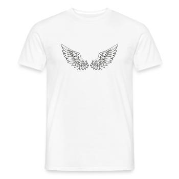 ailes d'ange - T-shirt homme - blanc - Devant - AI Model Male 178 dark (178cm)