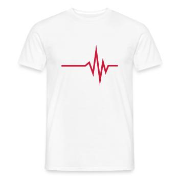 frequenz_beat__f1 - Männer T-Shirt - Weiß - Vorne - AI Model Male 178 dark (178cm)
