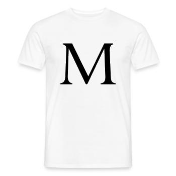 m - Männer T-Shirt - Weiß - Vorne - AI Model Male 178 dark (178cm)