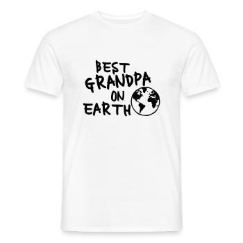 Best grandpa on earth - Männer T-Shirt - Weiß - Vorne - AI Model Male 178 dark (178cm)