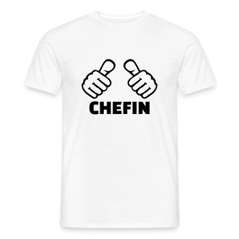 Chefin - Männer T-Shirt - Weiß - Vorne - AI Model Male 178 dark (178cm)