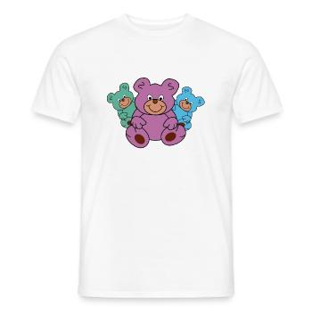 Teddy bears / teddies / teddys - Men's T-Shirt - white - Front - AI Model Male 178 dark (178cm)