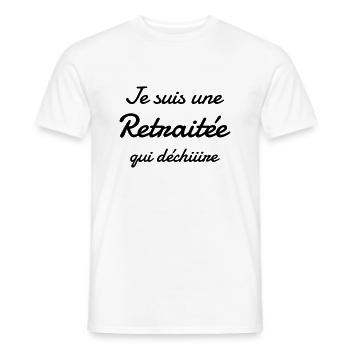 Retirement Retired Ruhestand Retraite Retraitée - Men's T-Shirt - white - Front - AI Model Male 178 dark (178cm)