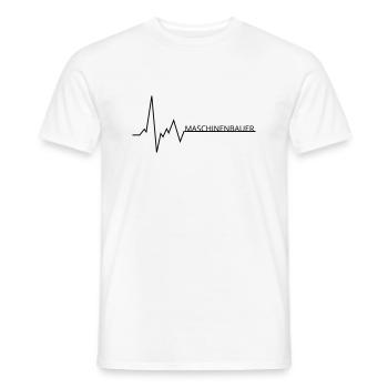 herzschlag maschinenbauer - Männer T-Shirt - Weiß - Vorne - AI Model Male 178 dark (178cm)