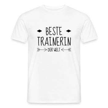 Coach / Coaching / Trainer / Sport - Männer T-Shirt - Weiß - Vorne - AI Model Male 178 dark (178cm)