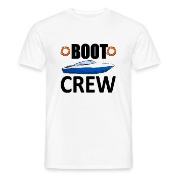 Motorboot Boot Crew - Männer T-Shirt - Weiß - Vorne - AI Model Male 178 dark (178cm)